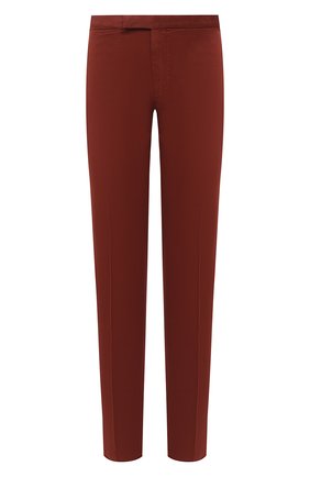 Мужские брюки ERMENEGILDO ZEGNA красного цвета, арт. UVI15/TN21 | Фото 1 (Материал внешний: Хлопок, Лиоцелл, Растительное волокно; Длина (брюки, джинсы): Стандартные; Случай: Повседневный; Стили: Кэжуэл)