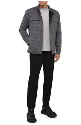 Мужские шерстяные джоггеры ERMENEGILDO ZEGNA черного цвета по цене 65700 руб., арт. UVI11/TT14 | Фото 2 Мужские шерстяные джоггеры ERMENEGILDO ZEGNA черного цвета, арт. UVI11/TT14 | Фото 2