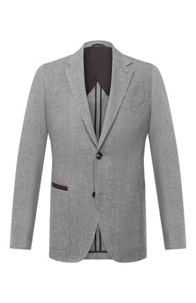 Мужской пиджак из шерсти и кашемира ERMENEGILDO ZEGNA серого цвета по цене 167500 руб., арт. UVC21/TQR | Фото 1 Мужской пиджак из шерсти и кашемира ERMENEGILDO ZEGNA серого цвета, арт. UVC21/TQR | Фото 1 (Рукава: Длинные; Материал подклада: Хлопок; Длина (для топов): Стандартные; Материал внешний: Шерсть; 1-2-бортные: Однобортные; Пиджаки М: Приталенный; Стили: Классический; Случай: Коктейльный)