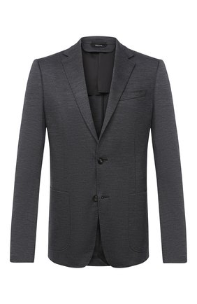 Мужской шерстяной пиджак Z ZEGNA темно-серого цвета по цене 112500 руб., арт. 877749/1V9SG0 | Фото 1 Мужской шерстяной пиджак Z ZEGNA темно-серого цвета, арт. 877749/1V9SG0 | Фото 1