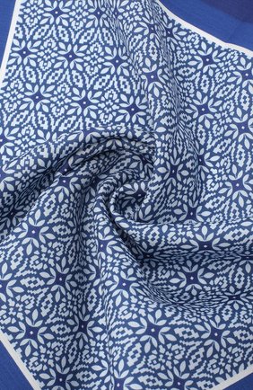Мужской платок из хлопка и шелка ERMENEGILDO ZEGNA синего цвета по цене 11950 руб., арт. Z8J16/38B | Фото 2 Мужской платок из хлопка и шелка ERMENEGILDO ZEGNA синего цвета, арт. Z8J16/38B | Фото 2 (Материал: Хлопок, Текстиль, Шелк)