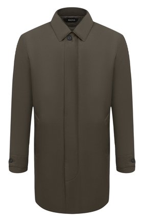 Мужской утепленный плащ Z ZEGNA хаки цвета по цене 69000 руб., арт. VV031/ZZ211 | Фото 1 Мужской утепленный плащ Z ZEGNA хаки цвета, арт. VV031/ZZ211 | Фото 1