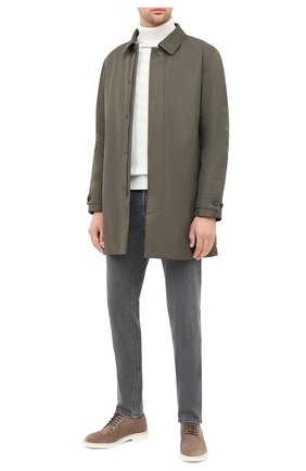 Мужской утепленный плащ Z ZEGNA хаки цвета по цене 69000 руб., арт. VV031/ZZ211 | Фото 2 Мужской утепленный плащ Z ZEGNA хаки цвета, арт. VV031/ZZ211 | Фото 2
