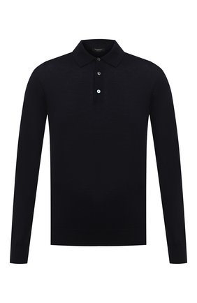 Мужское поло из кашемира и шелка ERMENEGILDO ZEGNA темно-синего цвета по цене 75000 руб., арт. U7J00/132 | Фото 1 Мужское поло из кашемира и шелка ERMENEGILDO ZEGNA темно-синего цвета, арт. U7J00/132 | Фото 1