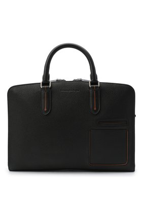 Мужская кожаная сумка для ноутбука ERMENEGILDO ZEGNA черного цвета по цене 145000 руб., арт. C1576W-LHDAI | Фото 1 Мужская кожаная сумка для ноутбука ERMENEGILDO ZEGNA черного цвета, арт. C1576W-LHDAI | Фото 1