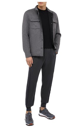 Мужские шерстяные джоггеры ZEGNA COUTURE темно-серого цвета по цене 93750 руб., арт. CVM22/TR0 | Фото 2 Мужские шерстяные джоггеры ZEGNA COUTURE темно-серого цвета, арт. CVM22/TR0 | Фото 2