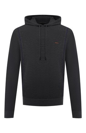 Мужской шерстяное худи ZEGNA COUTURE темно-серого цвета по цене 104000 руб., арт. CVM22/176 | Фото 1 Мужской шерстяное худи ZEGNA COUTURE темно-серого цвета, арт. CVM22/176 | Фото 1