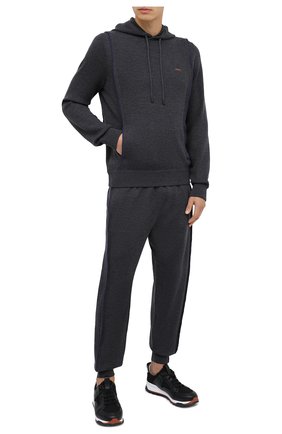 Мужской шерстяное худи ZEGNA COUTURE темно-серого цвета по цене 104000 руб., арт. CVM22/176 | Фото 2 Мужской шерстяное худи ZEGNA COUTURE темно-серого цвета, арт. CVM22/176 | Фото 2