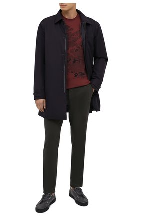 Мужская хлопковая футболка ZEGNA COUTURE бордового цвета по цене 28550 руб., арт. CVCJ12/8VJ10 | Фото 2 Мужская хлопковая футболка ZEGNA COUTURE бордового цвета, арт. CVCJ12/8VJ10 | Фото 2