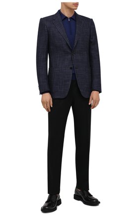 Мужской пиджак из шерсти и шелка ERMENEGILDO ZEGNA синего цвета по цене 178500 руб., арт. 859525/122520 | Фото 2 Мужской пиджак из шерсти и шелка ERMENEGILDO ZEGNA синего цвета, арт. 859525/122520 | Фото 2