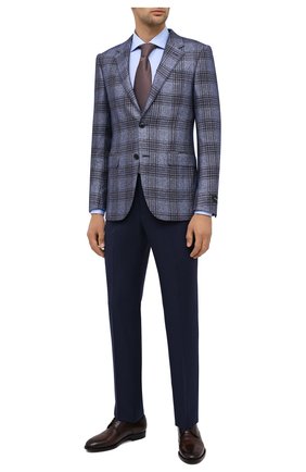 Мужской пиджак из шелка и кашемира ERMENEGILDO ZEGNA синего цвета по цене 239500 руб., арт. 859141/121220 | Фото 2 Мужской пиджак из шелка и кашемира ERMENEGILDO ZEGNA синего цвета, арт. 859141/121220 | Фото 2