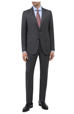 Мужской костюм из шерсти и шелка ERMENEGILDO ZEGNA темно-серого цвета по цене 199500 руб., арт. 816598/221225 | Фото 1 Мужской костюм из шерсти и шелка ERMENEGILDO ZEGNA темно-серого цвета, арт. 816598/221225 | Фото 1