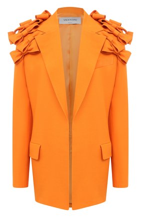 Женский жакет из шерсти и шелка VALENTINO оранжевого цвета по цене 264500 руб., арт. UB3CE1X01CF | Фото 1 Женский жакет из шерсти и шелка VALENTINO оранжевого цвета, арт. UB3CE1X01CF | Фото 1