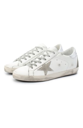 Женские кожаные кеды superstar GOLDEN GOOSE DELUXE BRAND белого цвета по цене 29950 руб., арт. GWF00102.F000317 | Фото 1 Женские кожаные кеды superstar GOLDEN GOOSE DELUXE BRAND белого цвета, арт. GWF00102.F000317 | Фото 1