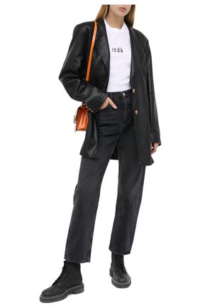 Женская хлопковая футболка DSQUARED2 белого цвета по цене 17550 руб., арт. S80GC0009/S23009 | Фото 2 Женская хлопковая футболка DSQUARED2 белого цвета, арт. S80GC0009/S23009 | Фото 2