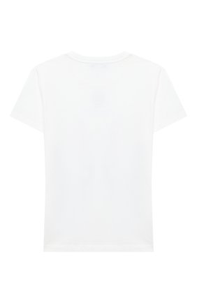 Детская хлопковая футболка VERSACE белого цвета по цене 9950 руб., арт. YC000347/YA00079/8A-14A | Фото 2 Детская хлопковая футболка VERSACE белого цвета, арт. YC000347/YA00079/8A-14A | Фото 2