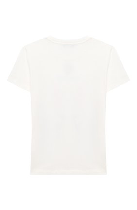 Детская хлопковая футболка VERSACE белого цвета по цене 11100 руб., арт. YC000385/YA00079/4A-6A | Фото 2 Детская хлопковая футболка VERSACE белого цвета, арт. YC000385/YA00079/4A-6A | Фото 2
