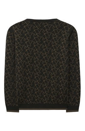 Детский пуловер EMPORIO ARMANI хаки цвета по цене 19600 руб., арт. 6H4MT2/1MD9Z | Фото 2 Детский пуловер EMPORIO ARMANI хаки цвета, арт. 6H4MT2/1MD9Z | Фото 2 (Рукава: Длинные; Материал внешний: Шерсть, Синтетический материал; Мальчики Кросс-КТ: Пуловер-одежда; Региональные ограничения белый список (Axapta Mercury): RU; Ростовка одежда: 10 - 11 лет | 140 - 146см, 13 - 15 лет | 158 см, 16 лет | 164 см, 4 года | 104 см, 5 лет | 110 см, 6 лет | 116 см, 7 лет | 122 см, 8 лет | 128 см)