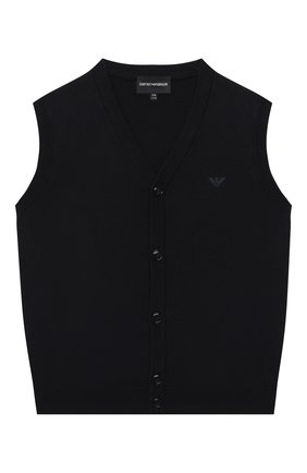 Детский хлопковый жилет EMPORIO ARMANI синего цвета по цене 9950 руб., арт. 8N4M50/4M16Z | Фото 1 Детский хлопковый жилет EMPORIO ARMANI синего цвета, арт. 8N4M50/4M16Z | Фото 1