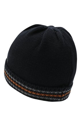 Детского хлопковая шапка EMPORIO ARMANI синего цвета по цене 7380 руб., арт. 404385/0A431 | Фото 2 Детского хлопковая шапка EMPORIO ARMANI синего цвета, арт. 404385/0A431 | Фото 2