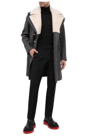 Мужской шерстяные брюки GUCCI черного цвета по цене 62100 руб., арт. 581381/Z592B | Фото 2 Мужской шерстяные брюки GUCCI черного цвета, арт. 581381/Z592B | Фото 2