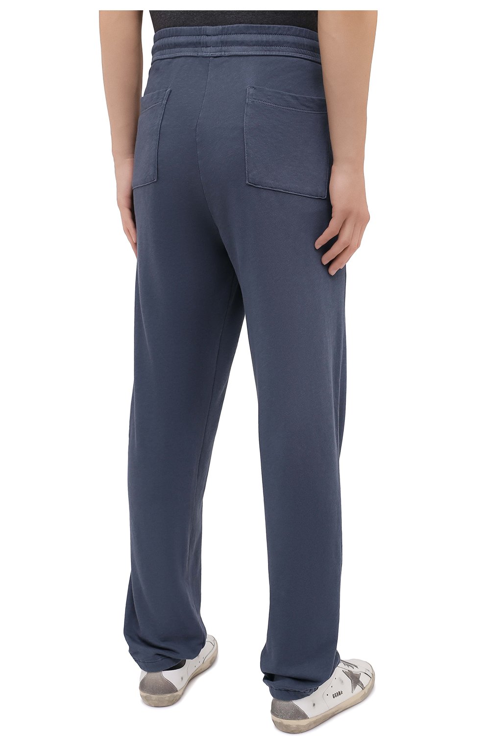 Мужские хлопковые брюки JAMES PERSE темно-серого цвета, арт. MXA1161 | Фото 4 (Длина (брюки, джинсы): Стандартные; Кросс-КТ: Спорт; Материал внешний: Хлопок; Стили: Спорт-шик)