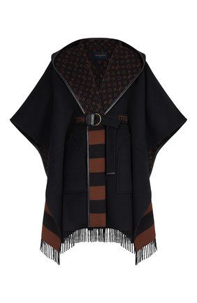 Женская шерстяная накидка LOUIS VUITTON черного цвета по цене 455000 руб., арт. 1A83TK | Фото 1 Женская шерстяная накидка LOUIS VUITTON черного цвета, арт. 1A83TK | Фото 1