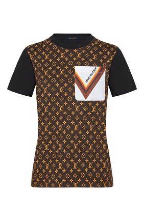 Женская хлопковая футболка LOUIS VUITTON черного цвета по цене 57000 руб., арт. 1A848K | Фото 1 Женская хлопковая футболка LOUIS VUITTON черного цвета, арт. 1A848K | Фото 1
