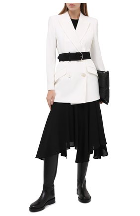 Женский двубортный жакет ALEXANDER MCQUEEN белого цвета по цене 173000 руб., арт. 632914/QEAAA | Фото 2 Женский двубортный жакет ALEXANDER MCQUEEN белого цвета, арт. 632914/QEAAA | Фото 2