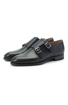 Женские кожаные монки SANTONI темно-зеленого цвета по цене 59700 руб., арт. WUGY56649BA1NVVCV80 | Фото 1 Женские кожаные монки SANTONI темно-зеленого цвета, арт. WUGY56649BA1NVVCV80 | Фото 1