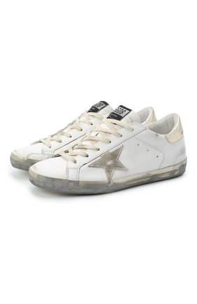 Женские кожаные кеды superstar GOLDEN GOOSE DELUXE BRAND белого цвета по цене 39950 руб., арт. GWF00101.F000316 | Фото 1 Женские кожаные кеды superstar GOLDEN GOOSE DELUXE BRAND белого цвета, арт. GWF00101.F000316 | Фото 1