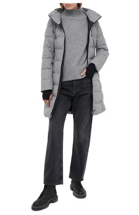 Женский пуховик HERNO серого цвета по цене 79950 руб., арт. PI146DL/33297 | Фото 2 Женский пуховик HERNO серого цвета, арт. PI146DL/33297 | Фото 2