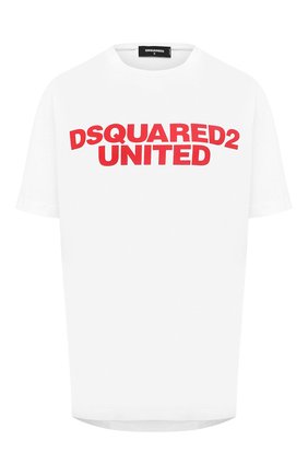 Женская хлопковая футболка DSQUARED2 белого цвета по цене 18150 руб., арт. S75GD0109/S23009 | Фото 1 Женская хлопковая футболка DSQUARED2 белого цвета, арт. S75GD0109/S23009 | Фото 1