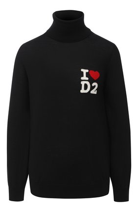Женская шерстяная водолазка DSQUARED2 черного цвета по цене 41300 руб., арт. S75HA0995/S17399 | Фото 1 Женская шерстяная водолазка DSQUARED2 черного цвета, арт. S75HA0995/S17399 | Фото 1