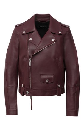 Женская кожаная куртка DSQUARED2 бордового цвета по цене 221000 руб., арт. S75AM0794/SY1496 | Фото 1 Женская кожаная куртка DSQUARED2 бордового цвета, арт. S75AM0794/SY1496 | Фото 1