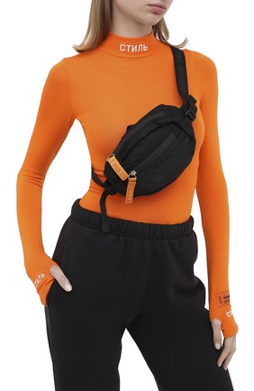 Женская поясная сумка HERON PRESTON черного цвета по цене 28800 руб., арт. HWNA008E20FAB0011010 | Фото 2 Женская поясная сумка HERON PRESTON черного цвета, арт. HWNA008E20FAB0011010 | Фото 2