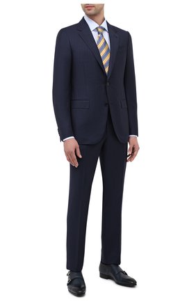 Мужские кожаные монки SANTONI темно-синего цвета по цене 43950 руб., арт. MGSI14549SM0ICLBU42 | Фото 2 Мужские кожаные монки SANTONI темно-синего цвета, арт. MGSI14549SM0ICLBU42 | Фото 2