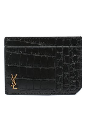 Мужской кожаный футляр для кредитных карт SAINT LAURENT черного цвета по цене 24400 руб., арт. 629908/DZE0W | Фото 1 Мужской кожаный футляр для кредитных карт SAINT LAURENT черного цвета, арт. 629908/DZE0W | Фото 1