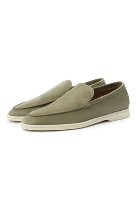 Мужские замшевые лоферы summer walk LORO PIANA хаки цвета по цене 58550 руб., арт. FAE8124 | Фото 1 Мужские замшевые лоферы summer walk LORO PIANA хаки цвета, арт. FAE8124 | Фото 1