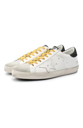 Мужские кожаные кеды superstar GOLDEN GOOSE DELUXE BRAND белого цвета по цене 33100 руб., арт. GMF00101.F000615 | Фото 1 Мужские кожаные кеды superstar GOLDEN GOOSE DELUXE BRAND белого цвета, арт. GMF00101.F000615 | Фото 1