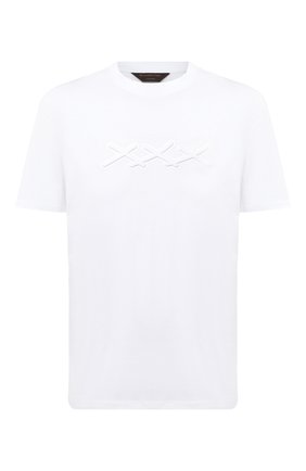 Мужская хлопковая футболка ZEGNA COUTURE белого цвета по цене 26300 руб., арт. CVCJ15/8VJ04 | Фото 1 Мужская хлопковая футболка ZEGNA COUTURE белого цвета, арт. CVCJ15/8VJ04 | Фото 1