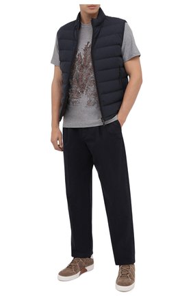 Мужская хлопковая футболка ZEGNA COUTURE серого цвета по цене 41450 руб., арт. CVCJ10/8VJ11 | Фото 2 Мужская хлопковая футболка ZEGNA COUTURE серого цвета, арт. CVCJ10/8VJ11 | Фото 2