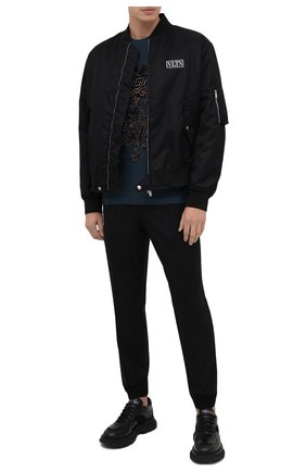 Мужская хлопковая футболка ZEGNA COUTURE синего цвета по цене 41450 руб., арт. CVCJ08/8VJ07 | Фото 2 Мужская хлопковая футболка ZEGNA COUTURE синего цвета, арт. CVCJ08/8VJ07 | Фото 2