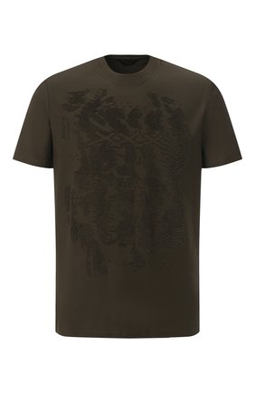 Мужская хлопковая футболка ZEGNA COUTURE хаки цвета по цене 41450 руб., арт. CVCJ07/8VJ06 | Фото 1 Мужская хлопковая футболка ZEGNA COUTURE хаки цвета, арт. CVCJ07/8VJ06 | Фото 1