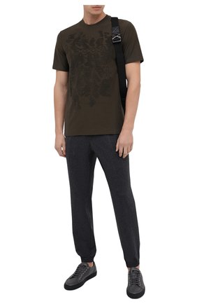 Мужская хлопковая футболка ZEGNA COUTURE хаки цвета по цене 41450 руб., арт. CVCJ07/8VJ06 | Фото 2 Мужская хлопковая футболка ZEGNA COUTURE хаки цвета, арт. CVCJ07/8VJ06 | Фото 2