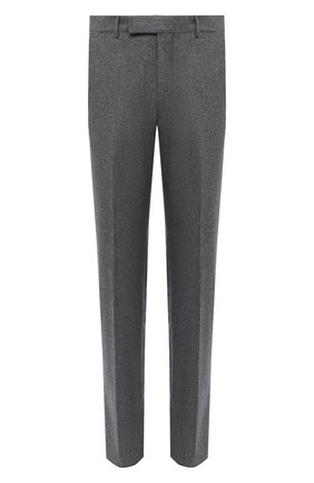 Мужские брюки из шерсти и хлопка ERMENEGILDO ZEGNA серого цвета по цене 49300 руб., арт. 857F03/75TB12 | Фото 1 Мужские брюки из шерсти и хлопка ERMENEGILDO ZEGNA серого цвета, арт. 857F03/75TB12 | Фото 1