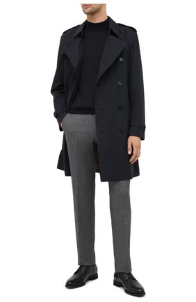 Мужские брюки из шерсти и хлопка ERMENEGILDO ZEGNA серого цвета по цене 49300 руб., арт. 857F03/75TB12 | Фото 2 Мужские брюки из шерсти и хлопка ERMENEGILDO ZEGNA серого цвета, арт. 857F03/75TB12 | Фото 2