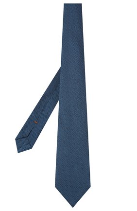 Мужской шелковый галстук ZEGNA COUTURE синего цвета, арт. Z8C01/15C | Фото 2 (Материал: Текстиль, Шелк; Принт: С принтом)