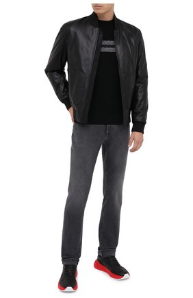 Мужской шерстяной джемпер Z ZEGNA темно-синего цвета по цене 37100 руб., арт. VVT15/ZZT410 | Фото 2 Мужской шерстяной джемпер Z ZEGNA темно-синего цвета, арт. VVT15/ZZT410 | Фото 2