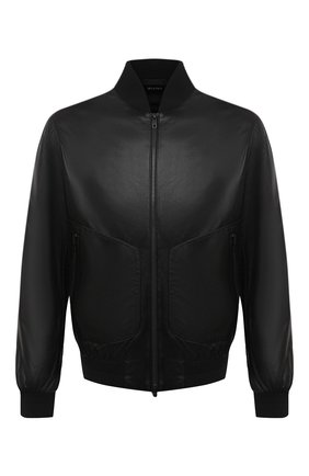 Мужской кожаный бомбер Z ZEGNA черного цвета по цене 157500 руб., арт. VV077/ZZ912 | Фото 1 Мужской кожаный бомбер Z ZEGNA черного цвета, арт. VV077/ZZ912 | Фото 1